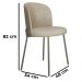 Cadeira Decorativa Elegance Base Titanium Courino Bege - Montanaris Decor