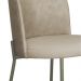 Cadeira Decorativa Elegance Base Titanium Courino Bege - Montanaris Decor