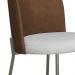 Cadeira Decorativa Elegance Base Titanium Courino Caramelo/Bege - Montanaris Decor