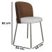 Cadeira Decorativa Elegance Base Titanium Courino Caramelo/Bege - Montanaris Decor
