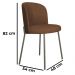 Cadeira Decorativa Elegance Base Titanium Courino Marrom - Montanaris Decor