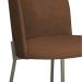 Cadeira Decorativa Elegance Base Titanium Courino Marrom - Montanaris Decor