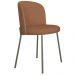 Cadeira Decorativa Elegance Base Titanium Linho Avelã - Montanaris Decor