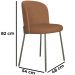 Cadeira Decorativa Elegance Base Titanium Linho Avelã - Montanaris Decor