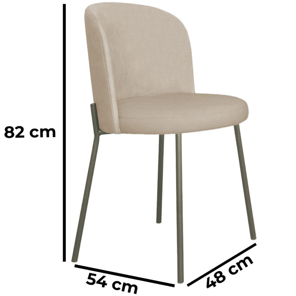 Cadeira Decorativa Elegance Base Titanium Linho Bege - Montanaris Decor
