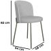 Cadeira Decorativa Elegance Base Titanium Linho Cinza - Montanaris Decor