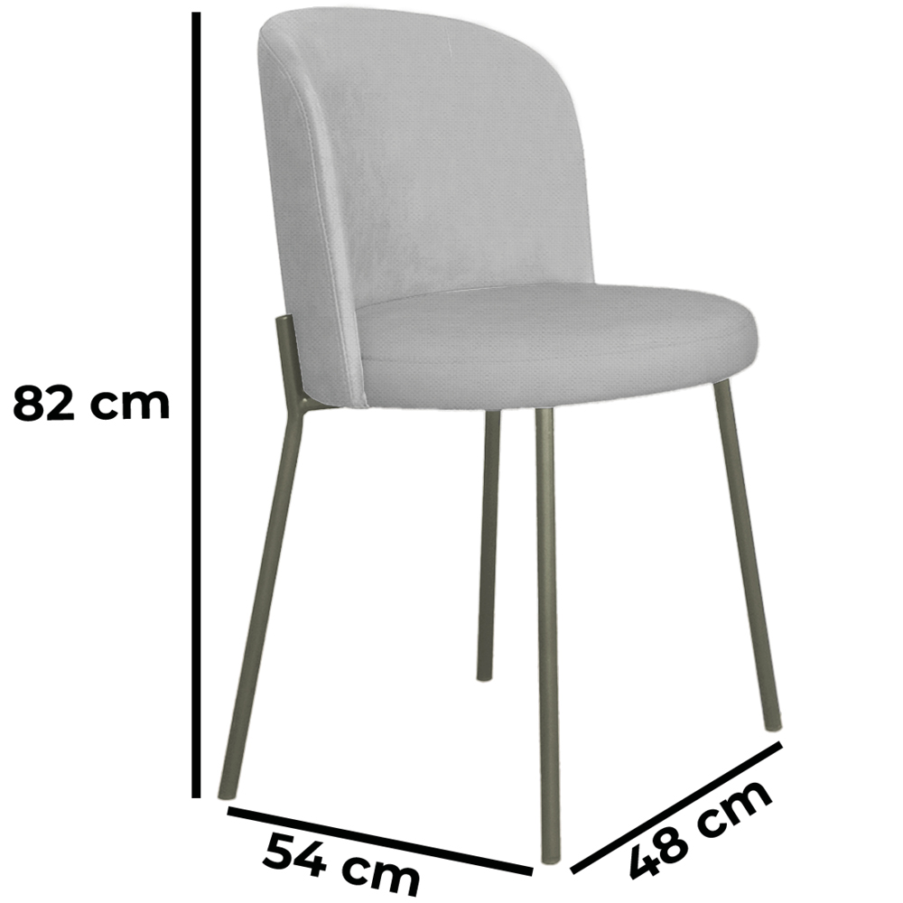 Cadeira Decorativa Elegance Base Titanium Linho Cinza - Montanaris Decor