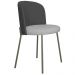 Cadeira Decorativa Elegance Base Titanium Linho Cinza Escuro/Cinza Claro - Montanaris Decor