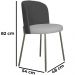 Cadeira Decorativa Elegance Base Titanium Linho Cinza Escuro/Cinza Claro - Montanaris Decor