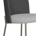 Cadeira Decorativa Elegance Base Titanium Linho Cinza Escuro/Cinza Claro - Montanaris Decor