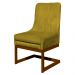 Cadeira Decorativa Valentina Base Bronze Veludo Amarelo - Montanaris Decor