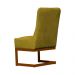 Cadeira Decorativa Valentina Base Bronze Veludo Amarelo - Montanaris Decor