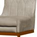 Cadeira Decorativa Valentina Base Bronze Veludo Bege  - Montanaris Decor