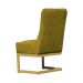 Cadeira Decorativa Valentina Base Dourada Veludo Amarelo - Montanaris Decor