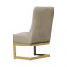 Cadeira Decorativa Valentina Base Dourada Veludo Bege - Montanaris Decor