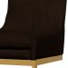 Cadeira Decorativa Valentina Base Dourada Veludo Marrom - Montanaris Decor