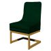 Cadeira Decorativa Valentina Base Dourada Veludo Verde - Montanaris Decor