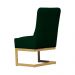 Cadeira Decorativa Valentina Base Dourada Veludo Verde - Montanaris Decor