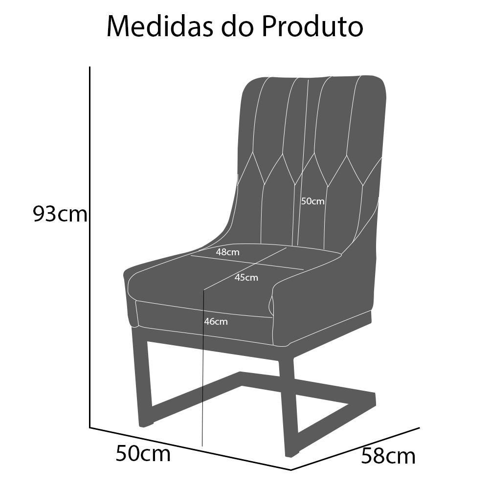 Cadeira Decorativa Valentina Base Dourada Veludo Verde - Montanaris Decor