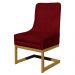 Cadeira Decorativa Valentina Base Dourada Veludo Vermelho - Montanaris Decor