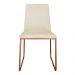 Cadeira de Jantar Estofada Lille Base Bronze Veludo Bege - Montanaris Decor