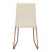 Cadeira de Jantar Estofada Lille Base Bronze Veludo Bege - Montanaris Decor