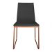 Cadeira de Jantar Estofada Lille Base Bronze Veludo Cinza - Montanaris Decor