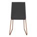 Cadeira de Jantar Estofada Lille Base Bronze Veludo Cinza - Montanaris Decor