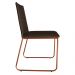 Cadeira de Jantar Estofada Lille Base Bronze Veludo Marrom - Montanaris Decor