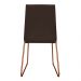 Cadeira de Jantar Estofada Lille Base Bronze Veludo Marrom - Montanaris Decor
