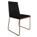 Cadeira de Jantar Estofada Lille Base Bronze Veludo Preto - Montanaris Decor