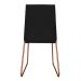 Cadeira de Jantar Estofada Lille Base Bronze Veludo Preto - Montanaris Decor