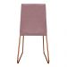 Cadeira de Jantar Estofada Lille Base Bronze Veludo Rosê - Montanaris Decor