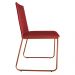 Cadeira de Jantar Estofada Lille Base Bronze Veludo Vermelho - Montanaris Decor