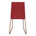 Cadeira de Jantar Estofada Lille Base Bronze Veludo Vermelho - Montanaris Decor