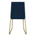 Cadeira de Jantar Estofada Lille Base Gold Veludo Azul Marinho - Montanaris Decor