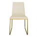 Cadeira de Jantar Estofada Lille Base Gold Veludo Bege - Montanaris Decor