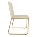 Cadeira de Jantar Estofada Lille Base Gold Veludo Bege - Montanaris Decor