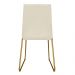 Cadeira de Jantar Estofada Lille Base Gold Veludo Bege - Montanaris Decor