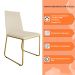 Cadeira de Jantar Estofada Lille Base Gold Veludo Bege - Montanaris Decor