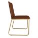 Cadeira de Jantar Estofada Lille Base Gold Veludo Terracota - Montanaris Decor