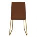 Cadeira de Jantar Estofada Lille Base Gold Veludo Terracota - Montanaris Decor
