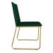 Cadeira de Jantar Estofada Lille Base Gold Veludo Verde - Montanaris Decor