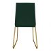 Cadeira de Jantar Estofada Lille Base Gold Veludo Verde - Montanaris Decor
