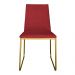 Cadeira de Jantar Estofada Lille Base Gold Veludo Vermelho - Montanaris Decor