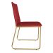 Cadeira de Jantar Estofada Lille Base Gold Veludo Vermelho - Montanaris Decor