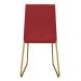 Cadeira de Jantar Estofada Lille Base Gold Veludo Vermelho - Montanaris Decor