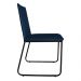 Cadeira de Jantar Estofada Lille Base Preta Veludo Azul Marinho - Montanaris Decor