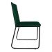 Cadeira de Jantar Estofada Lille Base Preta Veludo Verde - Montanaris Decor