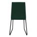 Cadeira de Jantar Estofada Lille Base Preta Veludo Verde - Montanaris Decor